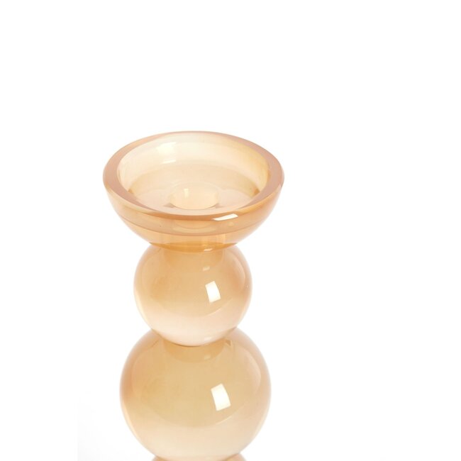 Light & Living Kaarsenhouder Ø10x26,5 cm ITINGA glas melk amber