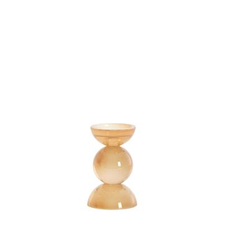 Light & Living Kaarsenhouder Ø9,5x15,5 cm ITINGA glas melk amber