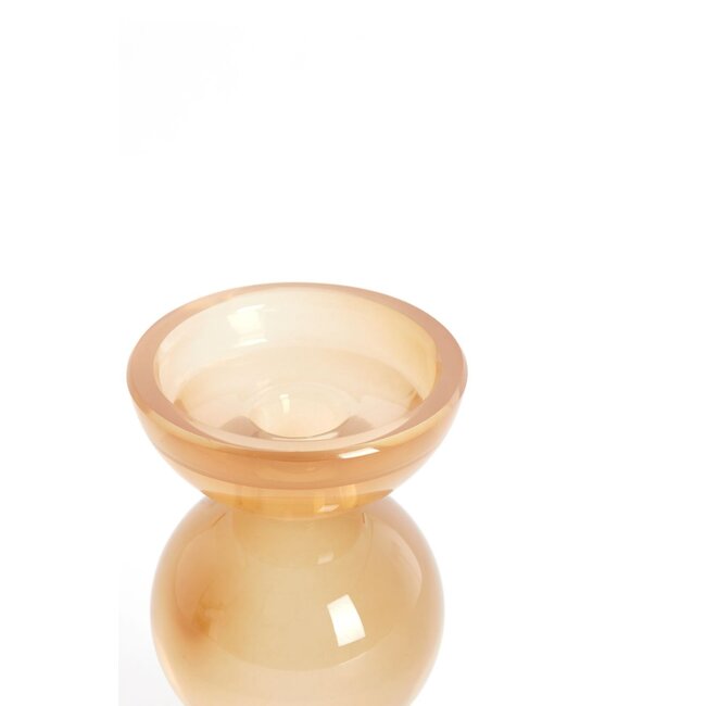 Light & Living Kaarsenhouder Ø9,5x15,5 cm ITINGA glas melk amber