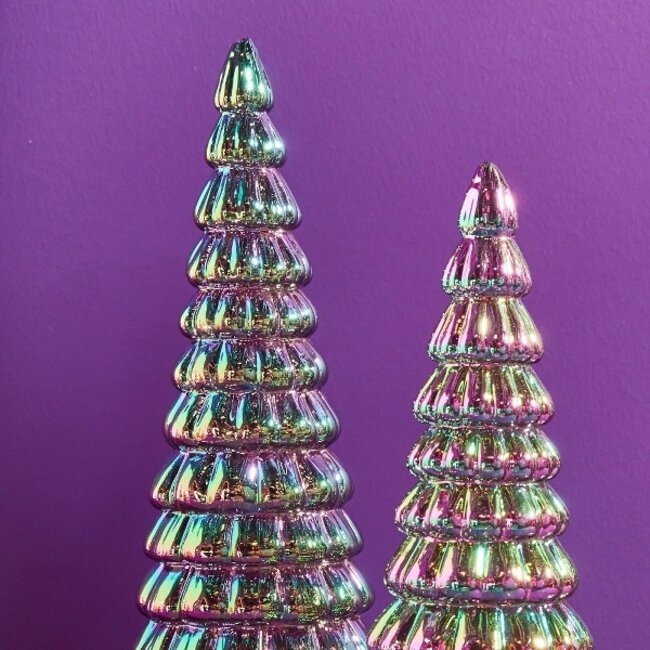 Glass tree, iridescent 12x33 cm