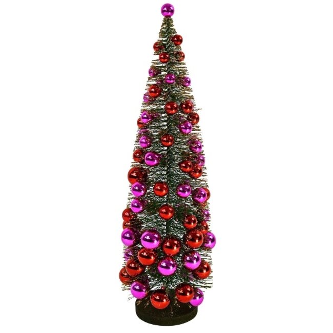 Fir Tree with balls red purple 63 cm