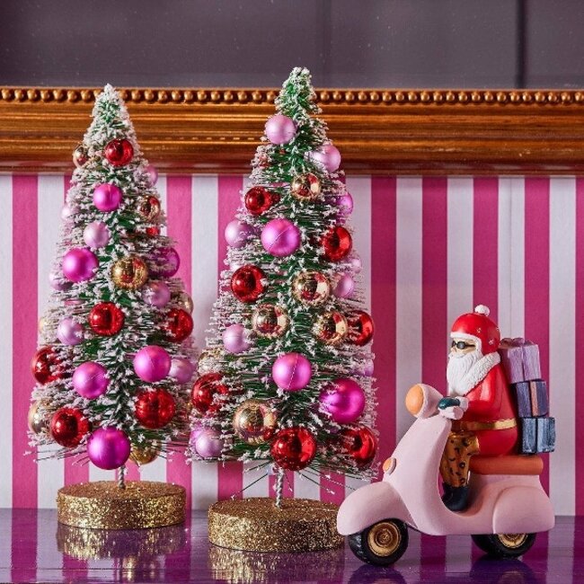 Fir Tree with balls pink 31 cm