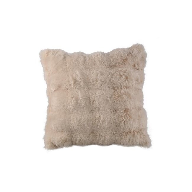 PTMD Dunae Cream fake fur square cushion dotted S 45x45 cm