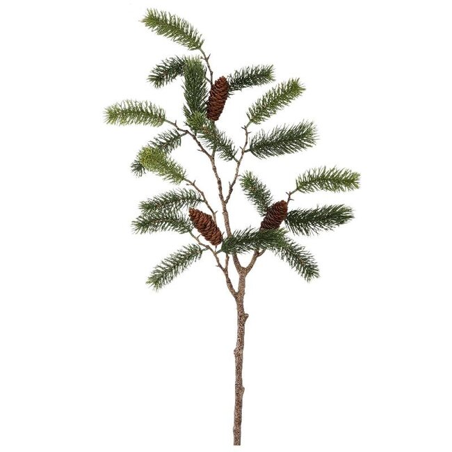 PTMD Twig Plant Green pine with pinecones