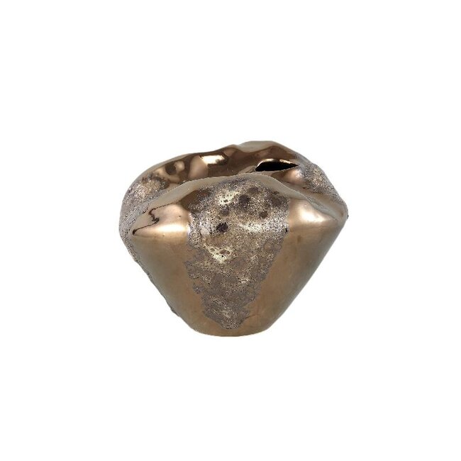 PTMD Rubi Bronze ceramic irregular vase M