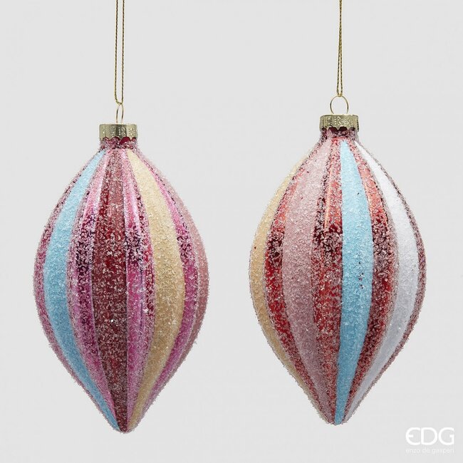 EDG Spindle Ornament Stripes –  H.14,5 x Ø8 cm