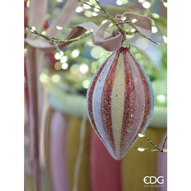 EDG Spindle Ornament Stripes –  H.14,5 x Ø8 cm