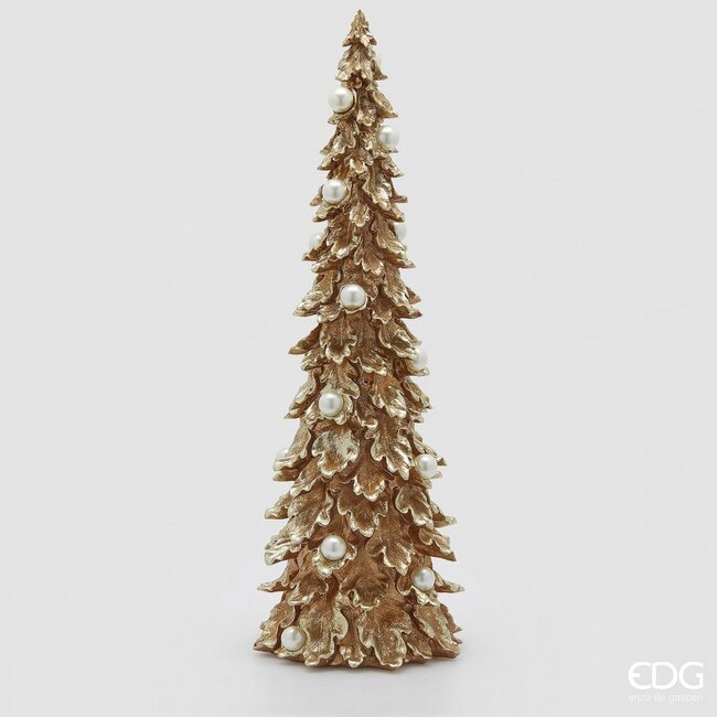 EDG Kerstboom goud met parels 64x21 cm
