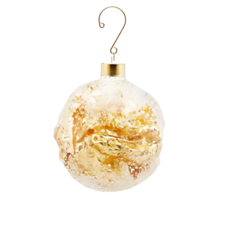 EDG Glazen Kerstbal met Foil Effect Goud EDG Glazen Kerstbal met Foil Effect Goud