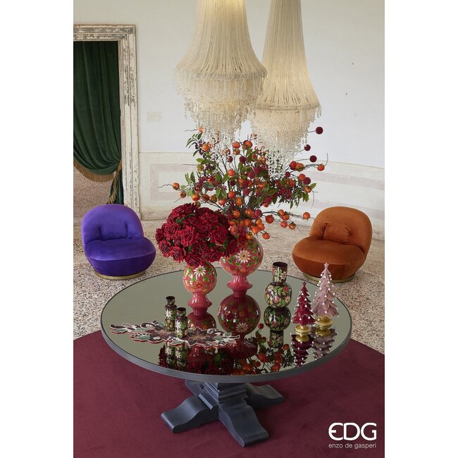 EDG Ilex tak met bessenbollen – donkerrood – 80 cm