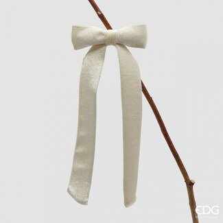 EDG Velvet strik ivoor met clip 30x13 cm EDG Velvet strik ivoor met clip 30x13 cm