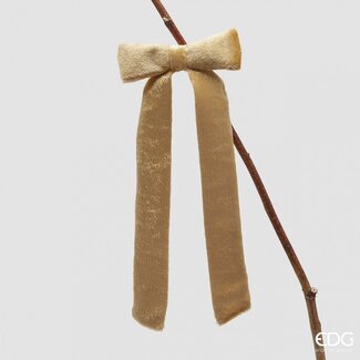 EDG Velvet strik goud met clip 30x13 cm EDG Velvet strik goud met clip 30x13 cm