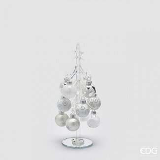 EDG Glazen kerstboompje naturel 22x Ø8 cm