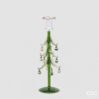 EDG Glazen kandelaar kerstboom 32x9 cm