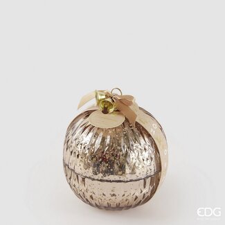 EDG Glazen kerstbal met geurkaars kaneel Ø11 cm
