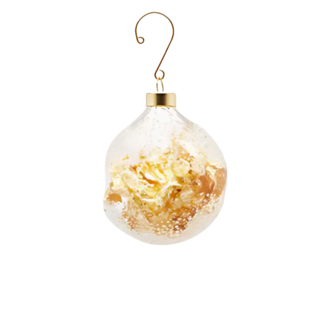 EDG Glazen Kerstbal met Foil Effect Goud