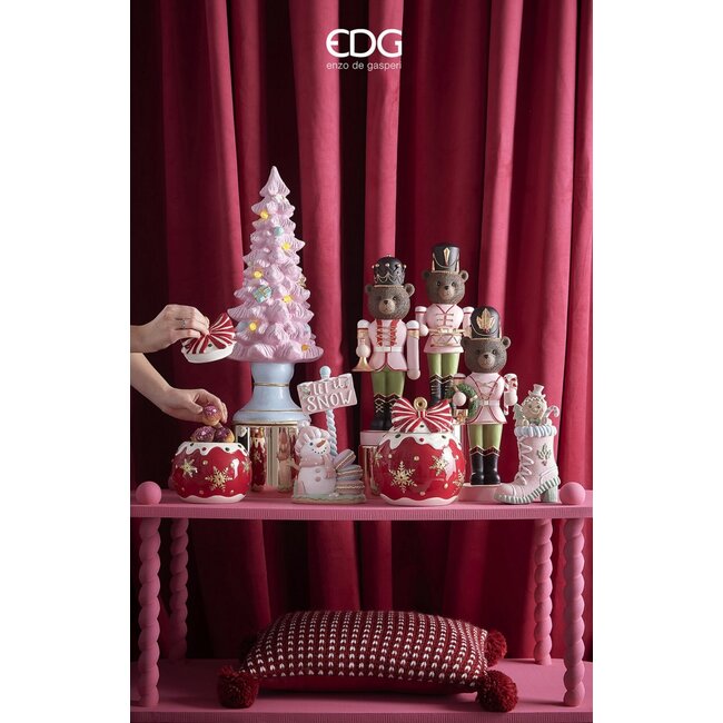 EDG Snoeppot kerstbal Rood 21 x Ø18,5 cm