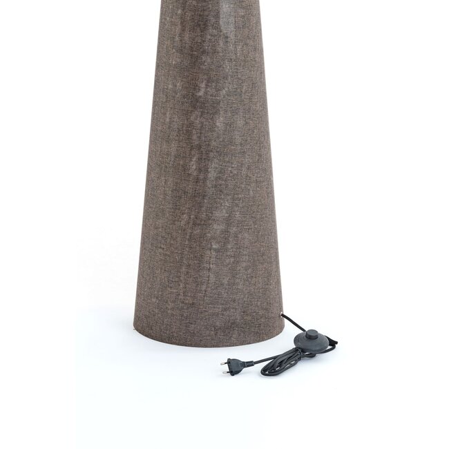 Light & Living Vloerlamp Ø38X180 Cm Micky Linen Brown