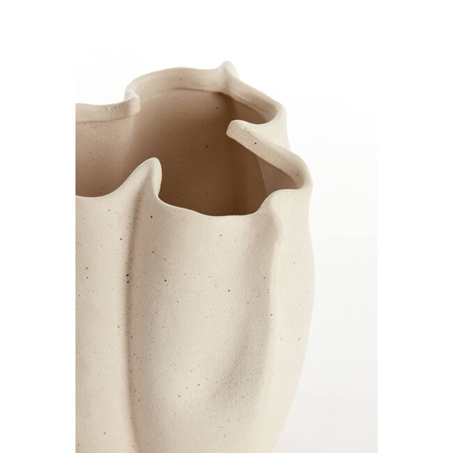 Light & Living Vaas deco 15x14,5x19 cm SANGULI keramiek crème