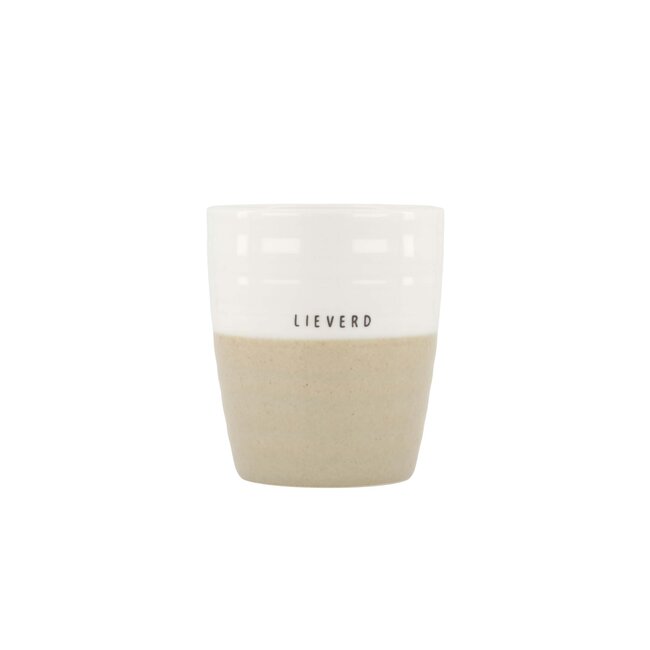 Zusss Koffiemok lieverd wit/zand