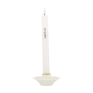 Zusss Set van 2 ledkaarsen c'est la vie wit/zwart