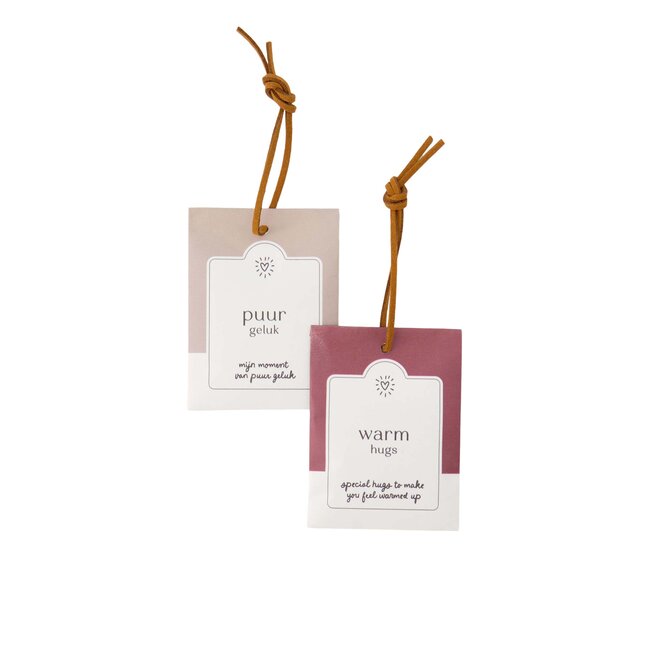 Zusss Set van 2 geurzakjes puur geluk warm hugs zand/donkerrood