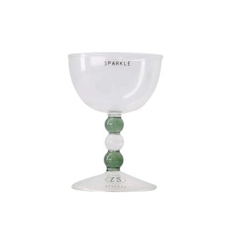 Zusss Wijnglas sparkle transparant