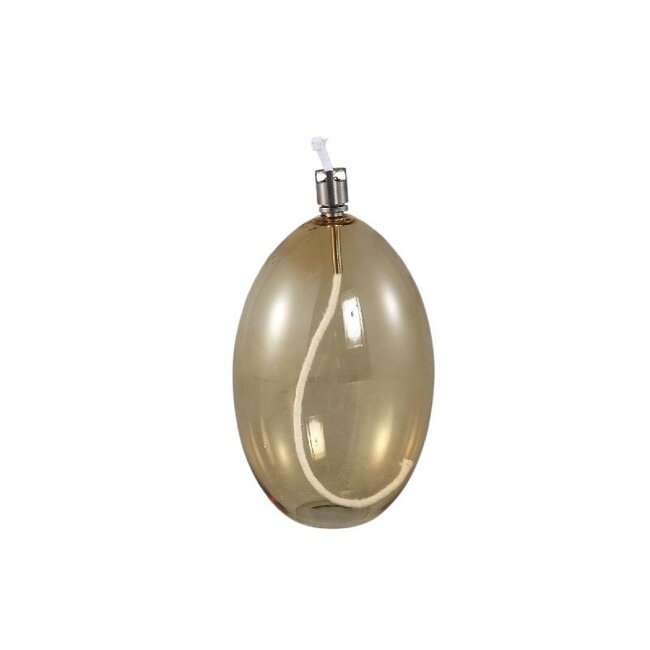 PTMD Adilia Amber glass oil lamp round high