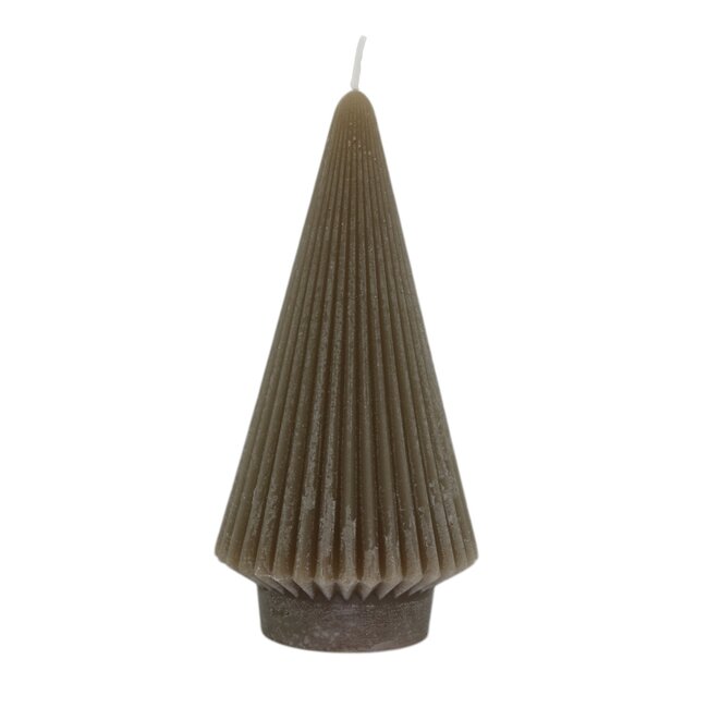 Home Society Deco Kaars Tree Stripe L Taupe