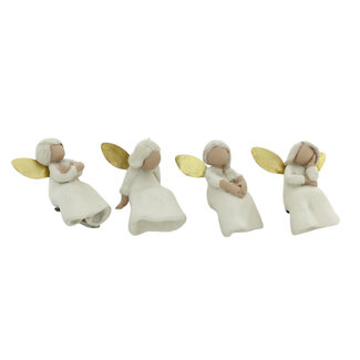 Home Society Ornament Angel Sit Chat set van 4