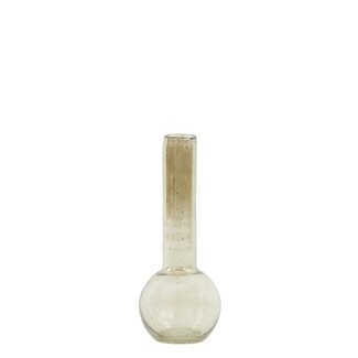 Light & Living Vaas Ø10x25cm DAPOLI glas steenslag amber