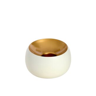 Light & Living Theelicht Ø15x10 cm VEROLI mat crème+goud