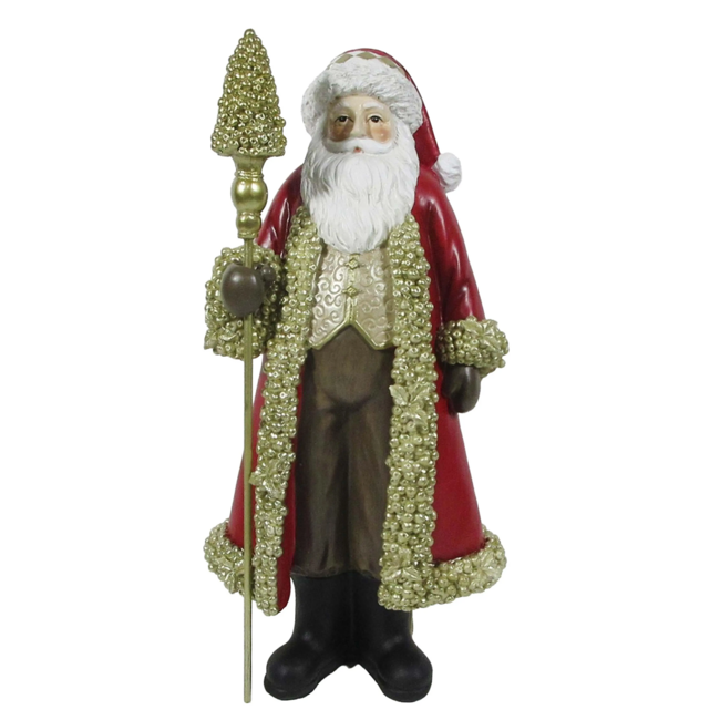 Colmore Decorative Santa Red Gold Resin 21x15x41 cm