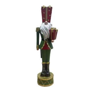 Colmore Decorative nutcracker gift green/red resin 10x8x36