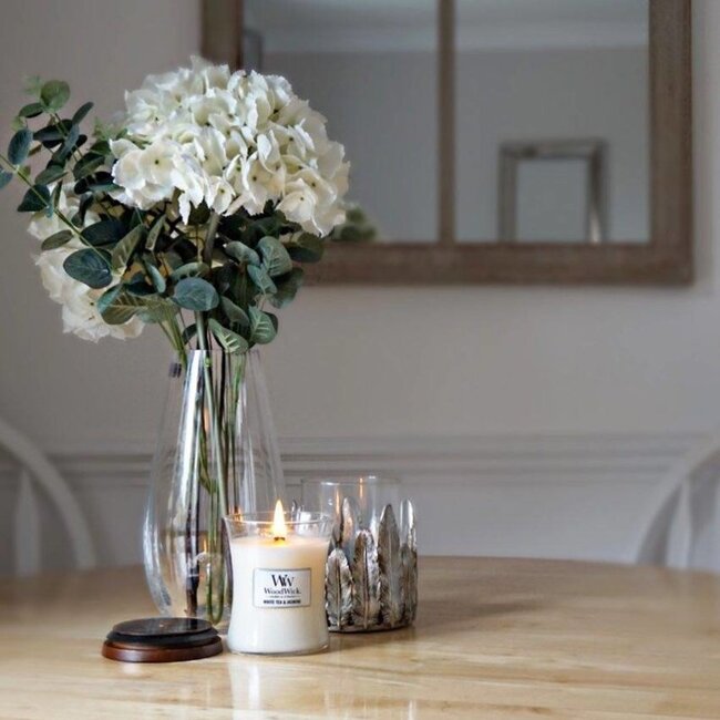 Woodwick White Tea & Jasmine Medium Candle WoodWick© 60h.
