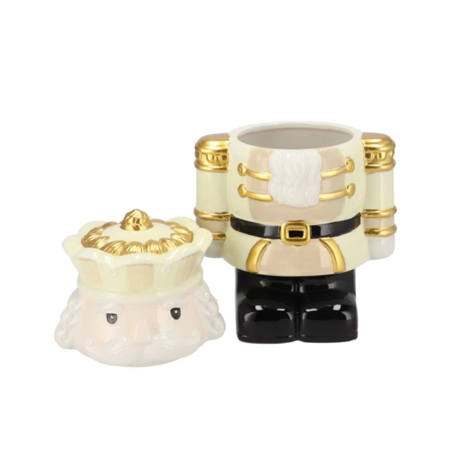 Snoeppot Nutcracker Jolie Cozy Gold King 18x13x28cm