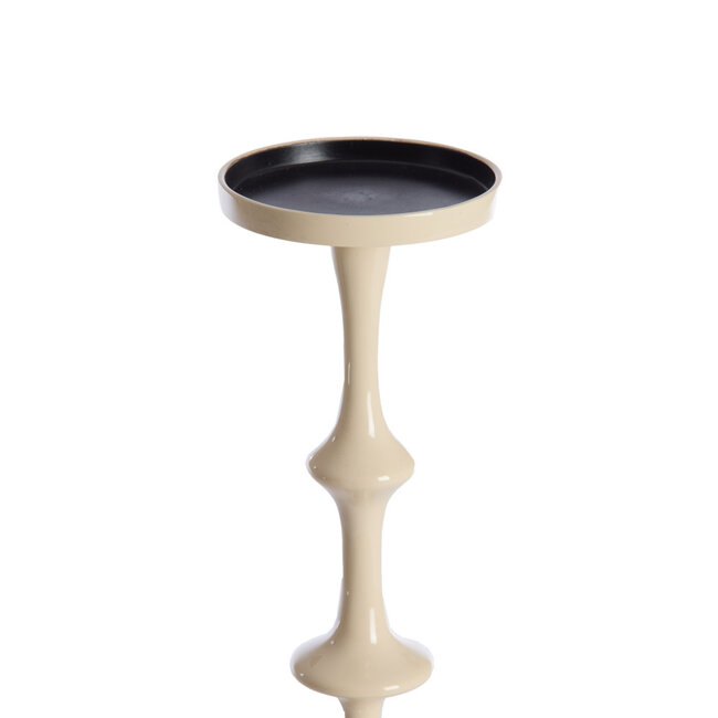Light & Living Kaarsenhouder Ø12x44 cm VICARI glans crème