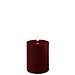 Deluxe Homeart Bourgogne Red LED Candle Real Flame Ø7,5 x10cm