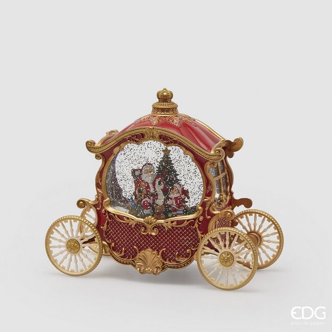 EDG Decoratie Kerstkoets LED – H.21 x L.20 x D.9,3 cm