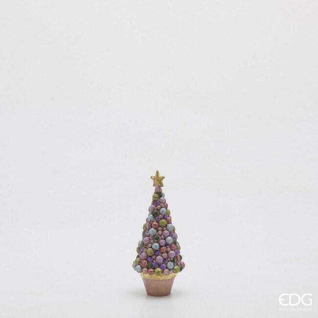 EDG Kerstboompje met glitters 17 x Ø7 cm