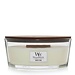 Woodwick White Teak Ellipse WoodWick© HearthWick Flame© 50h