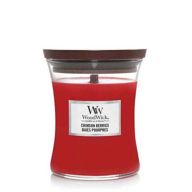 Woodwick Crimson Berries Medium Candle WoodWick© 60h.