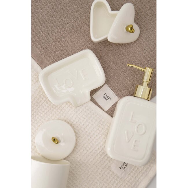 Zusss Beautycase corduroy love zand