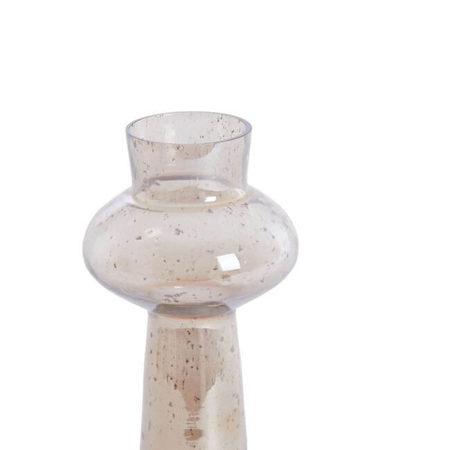 Light & Living Vase Ø9x20 Cm Parita Glass Stone Finish Brown+Grey