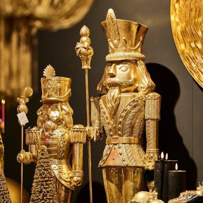Werner Voß Nutcracker Major Mint Goud - 98 cm