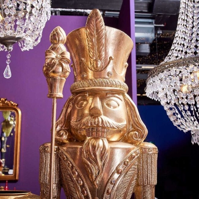 Werner Voß Nutcracker Major Mint Goud - 98 cm