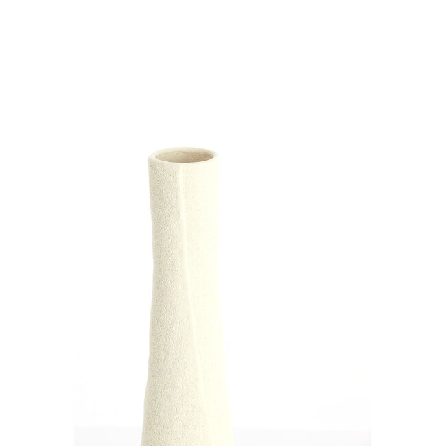 Light & Living Vaas Deco Ø12x55 cm SETIMMO keramiek mat crème