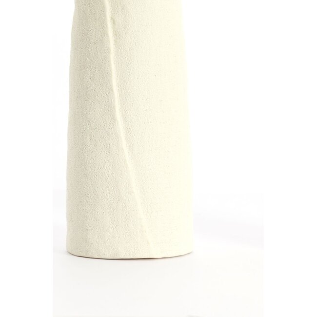 Light & Living Vaas Deco Ø12x55 cm SETIMMO keramiek mat crème
