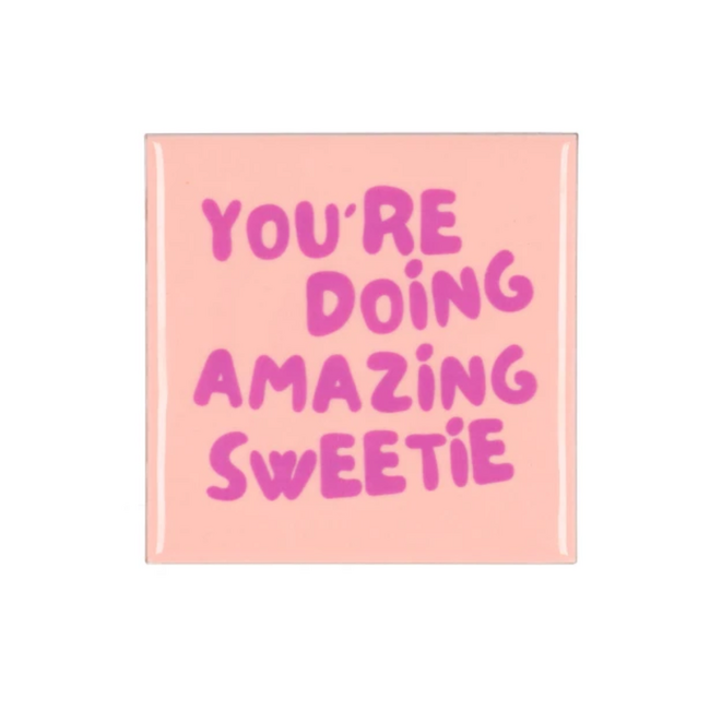 Tegeltje You're Doing Purple 10x10 cm