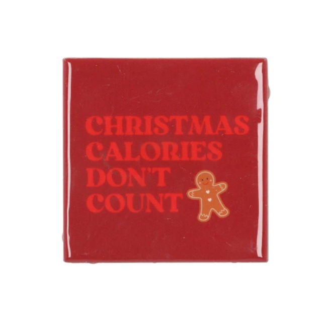 Tegeltje Christmas Calories 10x10 cm